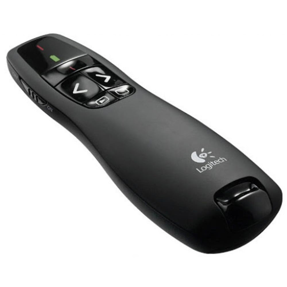 Презентер беспроводной Logitech R400 черный, радиоканал, USB, кнопки - 5
