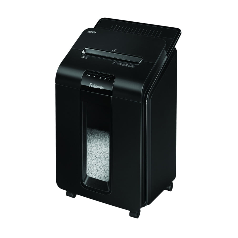 Шредер Fellowes AutoMax 100M (секр.P-4)/фрагменты/100лист./23лтр./скрепки/скобы/пл.карты