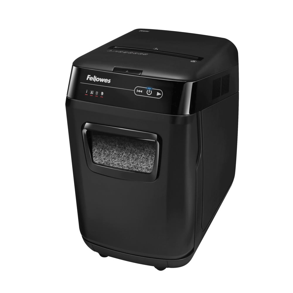 Шредер Fellowes AutoMax 200M микрорезка, автоподача, DIN P-5, 2х14 мм, 200 лст. 32 лтр.
