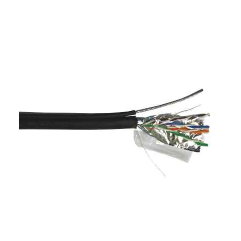 Кабель информационный Lanmaster TWT-5EFTP2-OUT кат.5е F/UTP общий экран 2X2X24AWG PVC внешний 305м черный