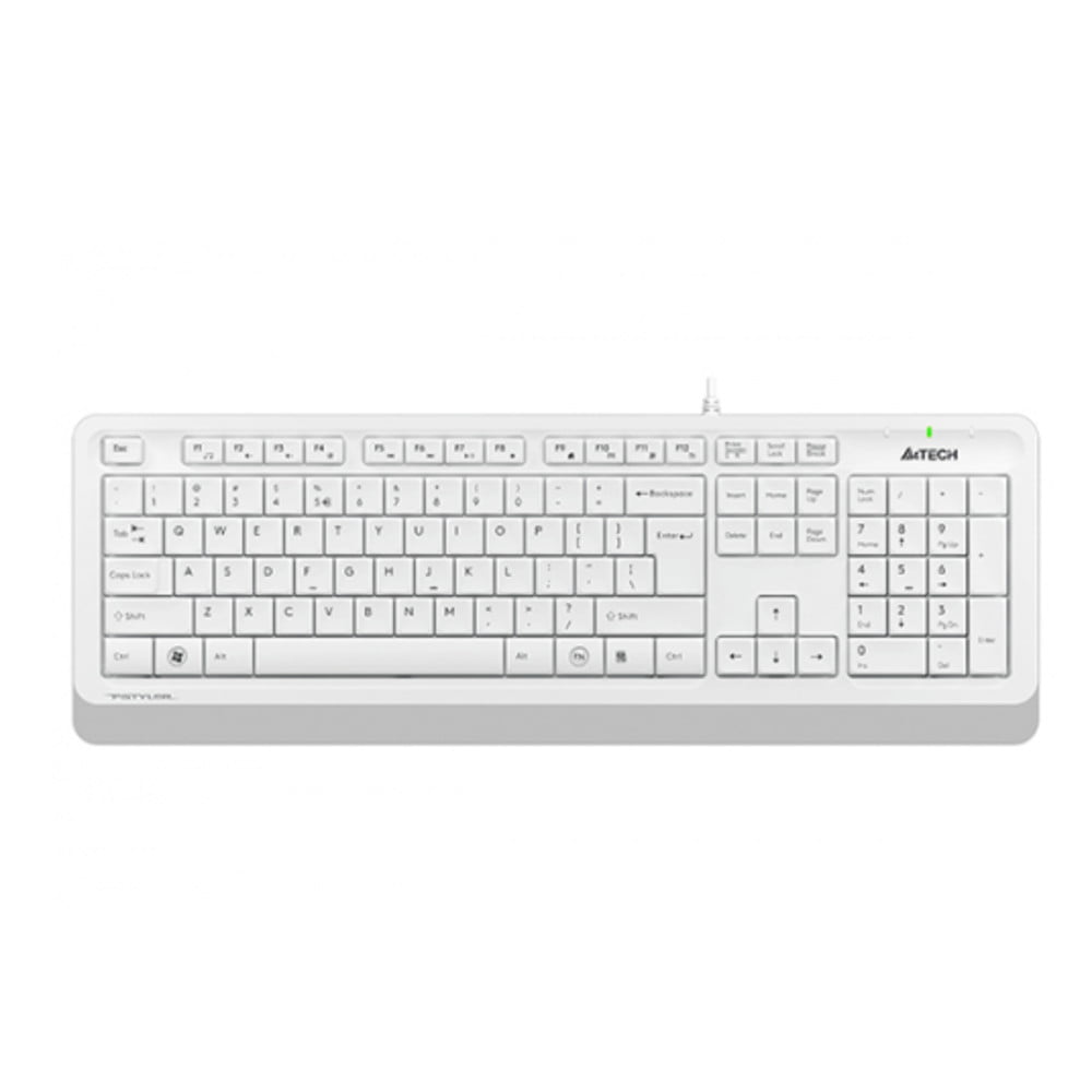 Клавиатура проводная A4Tech Fstyler FK10, USB, белый/серый