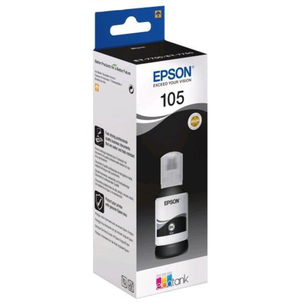 Чернила Epson 105BK C13T00Q140 черный (8000 стр.) (140мл) для Epson L7160/7180