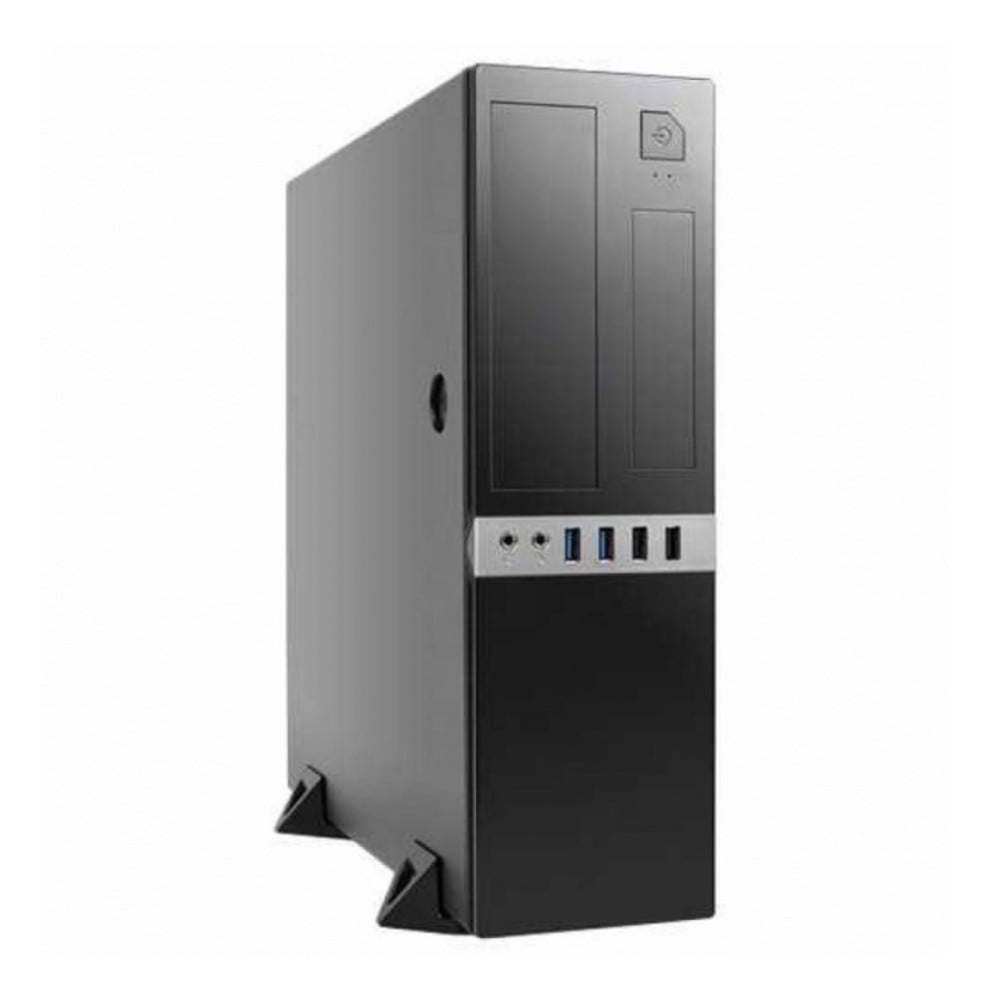Компьютерный корпус с блоком питания 300Вт. Сase Foxline mATX Desktop 300W, 2xUSB 3.0, 2xUSB 2.0, toolless, Black, 8см. fan, powercord
