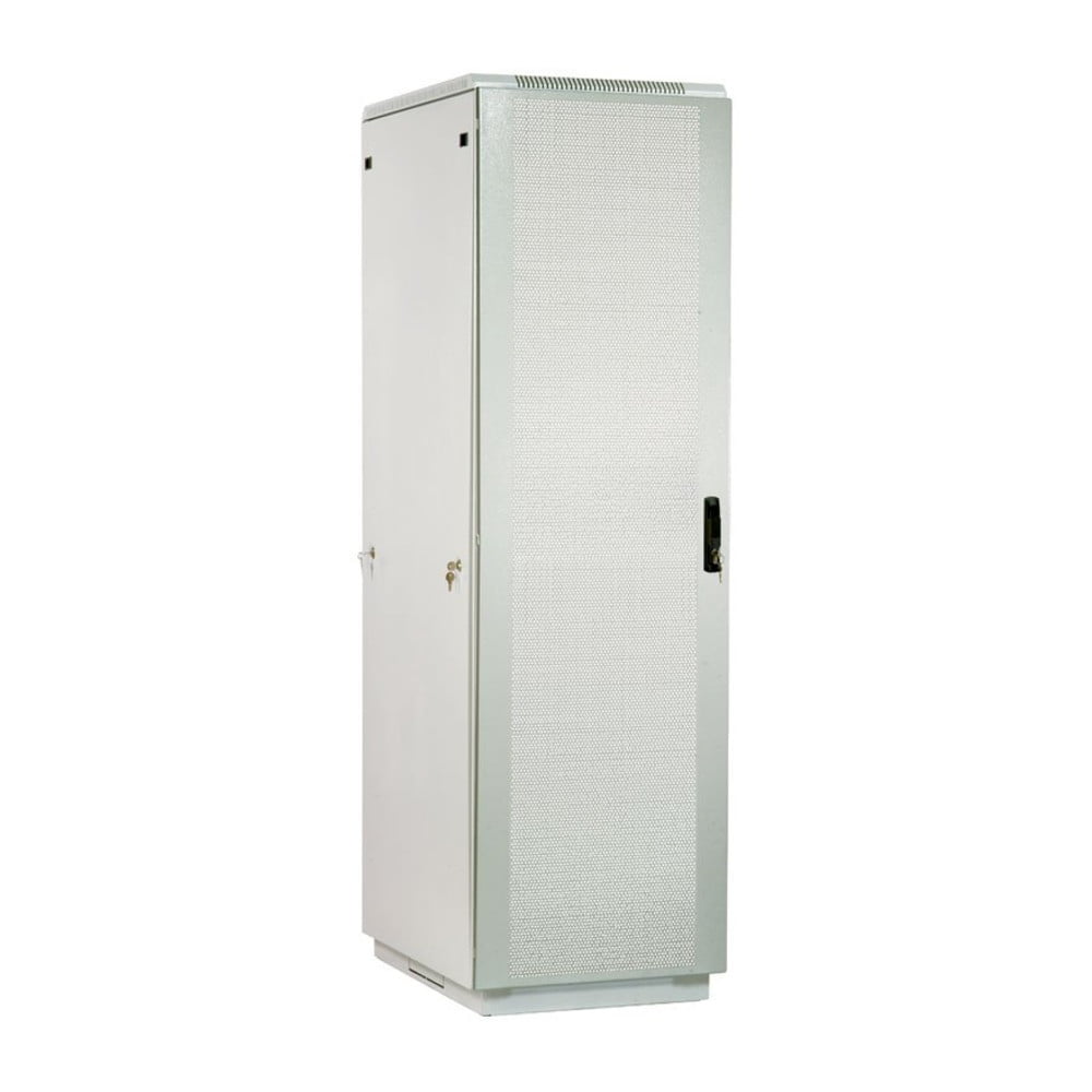 Шкаф коммутационный ЦМО ШТК-М-42.6.8-4ААА 42U 600x820 мм пер. дв. перфор. задн. дв. стал. лист 2 бок. пан. направл. под закл. гайки 550 кг серый