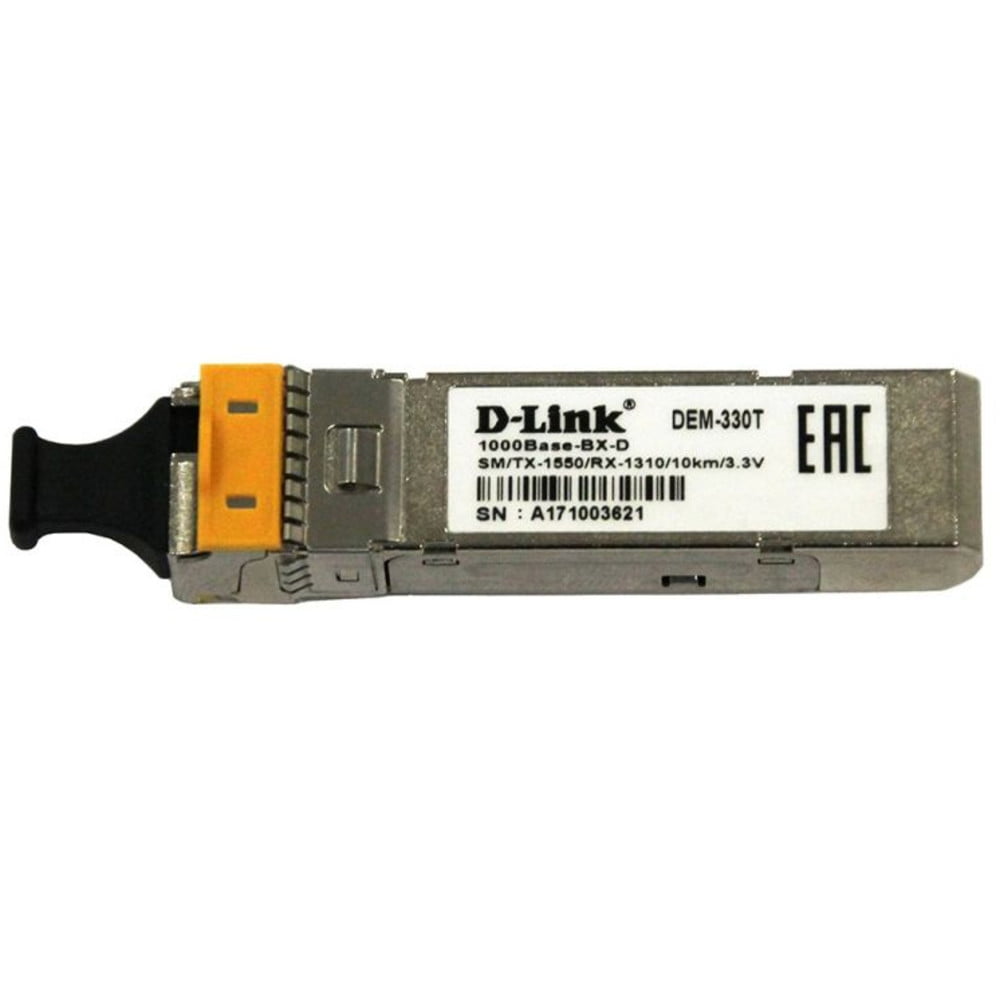 Трансивер D-Link 330T/10KM/A1A WDM SFP 1x1000Base-BX-D Tx:1550nm Rx:1310nm