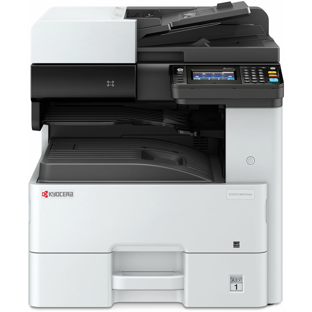 МФУ лазерное Kyocera Ecosys M4125idn (1102P23NL0/NL1), A3, ч/б, печ. до 25 стр/мин. (А4) до 12 стр/мин. (А3), скан. до 50 стр/мин., 1200 x 1200 dpi (печать) 600x600dpi (скан.), USB, RJ-45, NFC, Air Print, Mopria