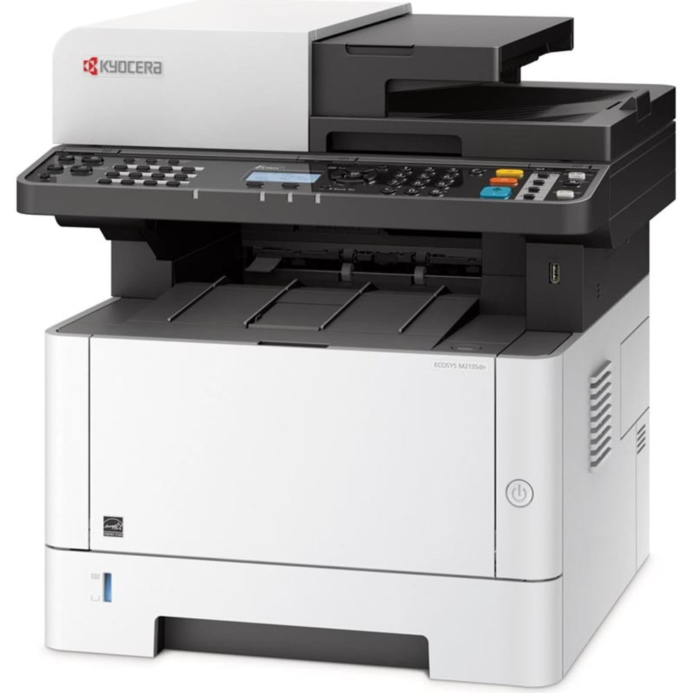 МФУ лазерное Kyocera Ecosys M2135dn (1102S03NL0), A4, ч/б, печ. до 35 стр/мин., скан. до 40 стр/мин (ч/б) 16 стр/мин. (цвет), 1200 x 1200 dpi (печать) 600x600dpi (скан.), USB, RJ-45
