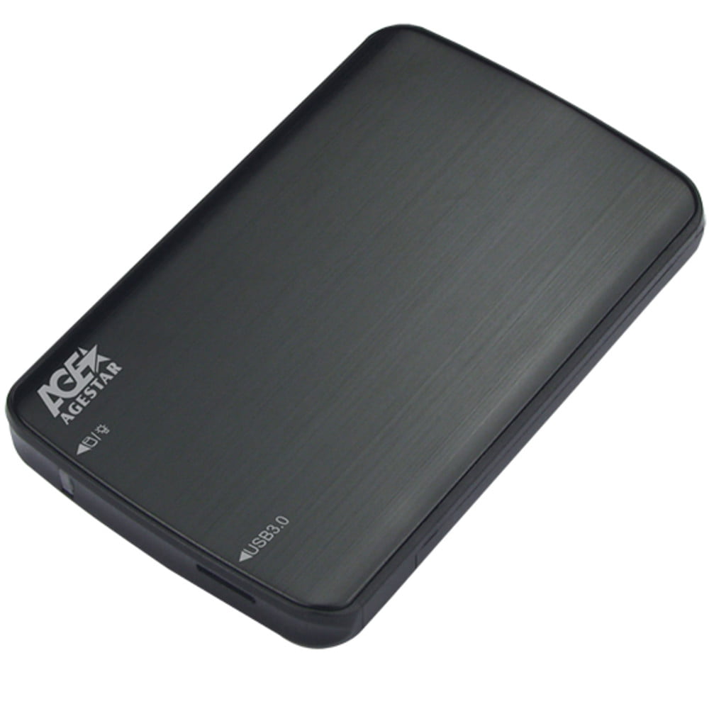 Внешний корпус для HDD/SSD AgeStar 3UB2A12 SATA пластик/алюминий черный 2.5"