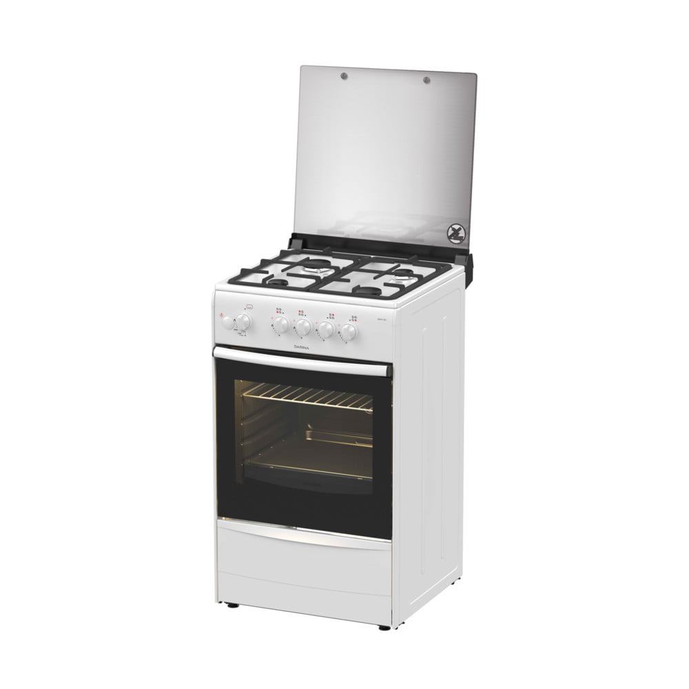 Плита газовая Darina 1B1 GM 441 018 W белый/черный, конфорок 4 шт, духовка 50 л, 50 см x 85 см x 51 см