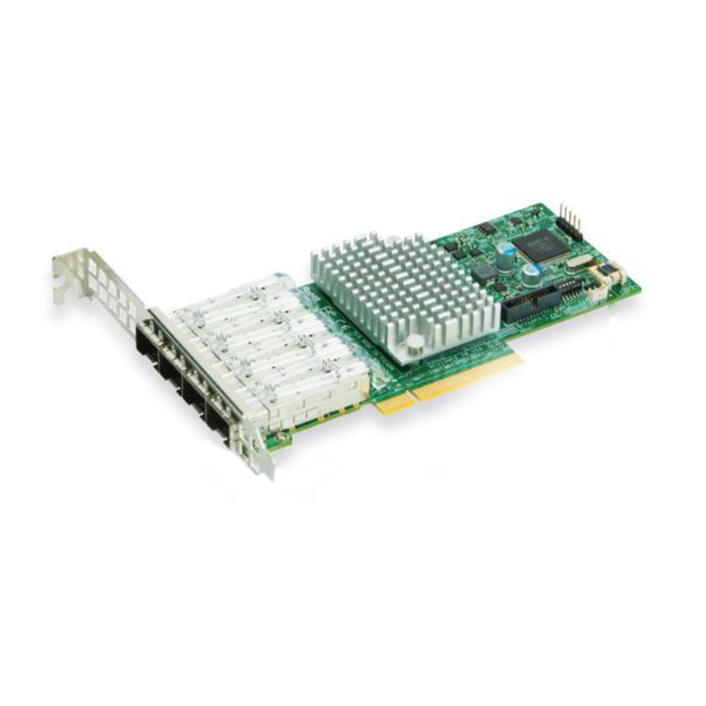 Плата коммуникационная SuperMicro 4-port 10Gbe Standard LP with SFP+, Intel XL710-AM1