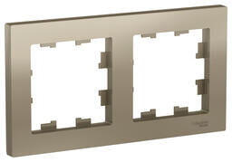 Рамка 2-м AtlasDesign универс. шампань SchE ATN000502