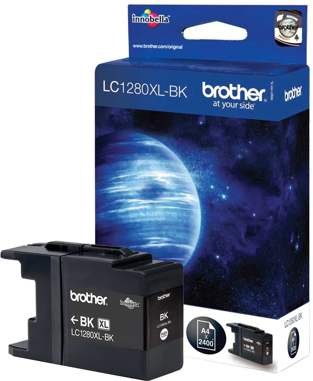 Картридж струйный Brother LC1280XLBK черный (2400 стр) для Brother MFC-J6510DW, MFC-J5910DW, MFC-J6710DW, MFC-J6910DW, MFC-J6710D
