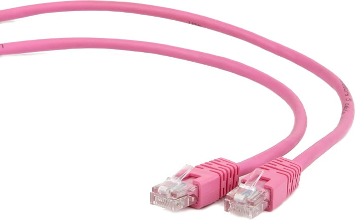 Патч-корд UTP Cablexpert cat.5e, 5м, литой, многожильный, розовый