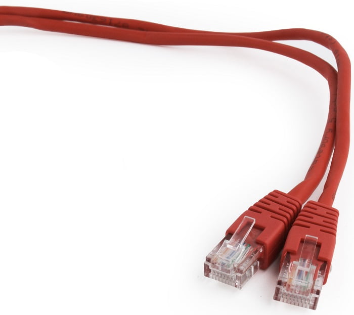 Патч-корд UTP Cablexpert cat.5e, 1м, литой, многожильный, красный