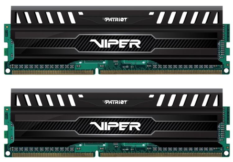 Оперативная память Patriot Viper 3, DDR3, 8GB (2x4 GB), 1600 MHz, CL9, DIMM, радиатор, черный
