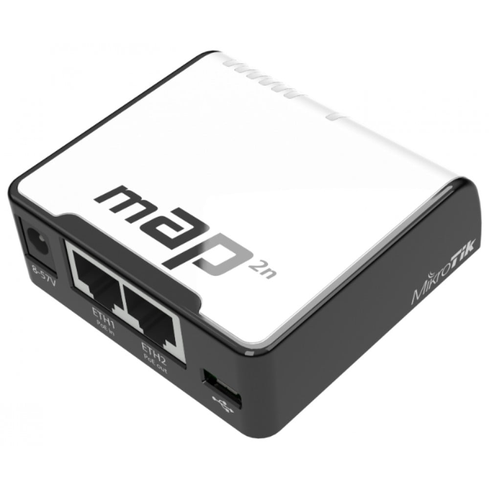 Беспроводной маршрутизатор MikroTik RBmAP2nD 802.11n 300Mbps 2.4 ГГц -1xLAN PoE белый