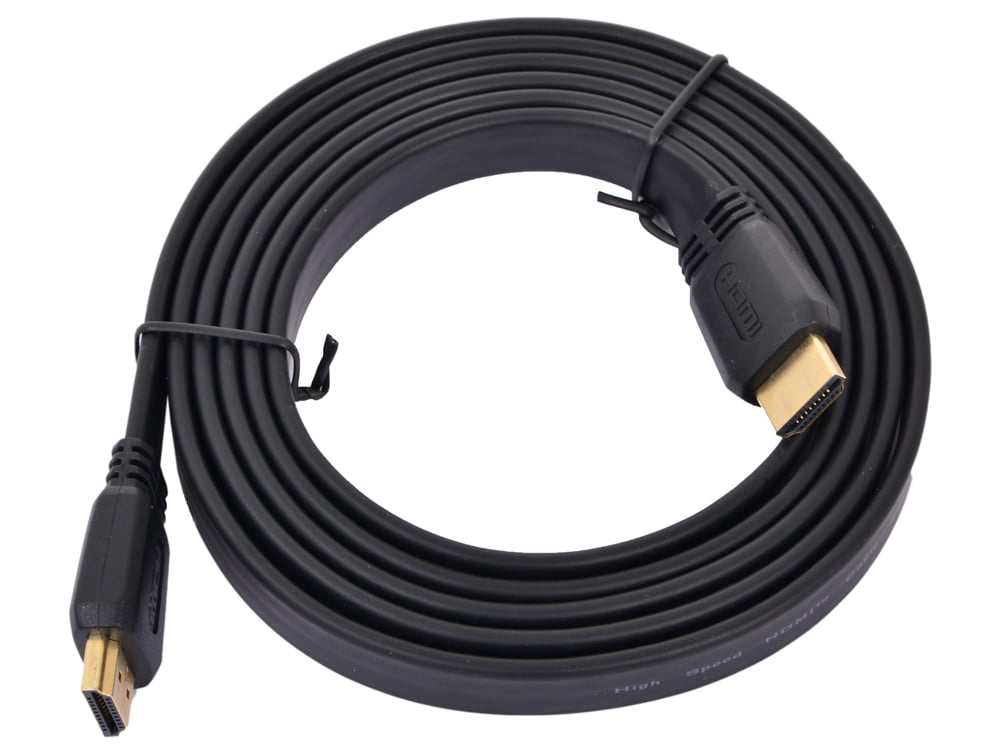 Кабель Cablexpert HDMI CC-HDMI4F-6, 19M/19M, v2.0, медь, позол.разъемы, экран, плоский кабель, 1.8м, черный, пакет