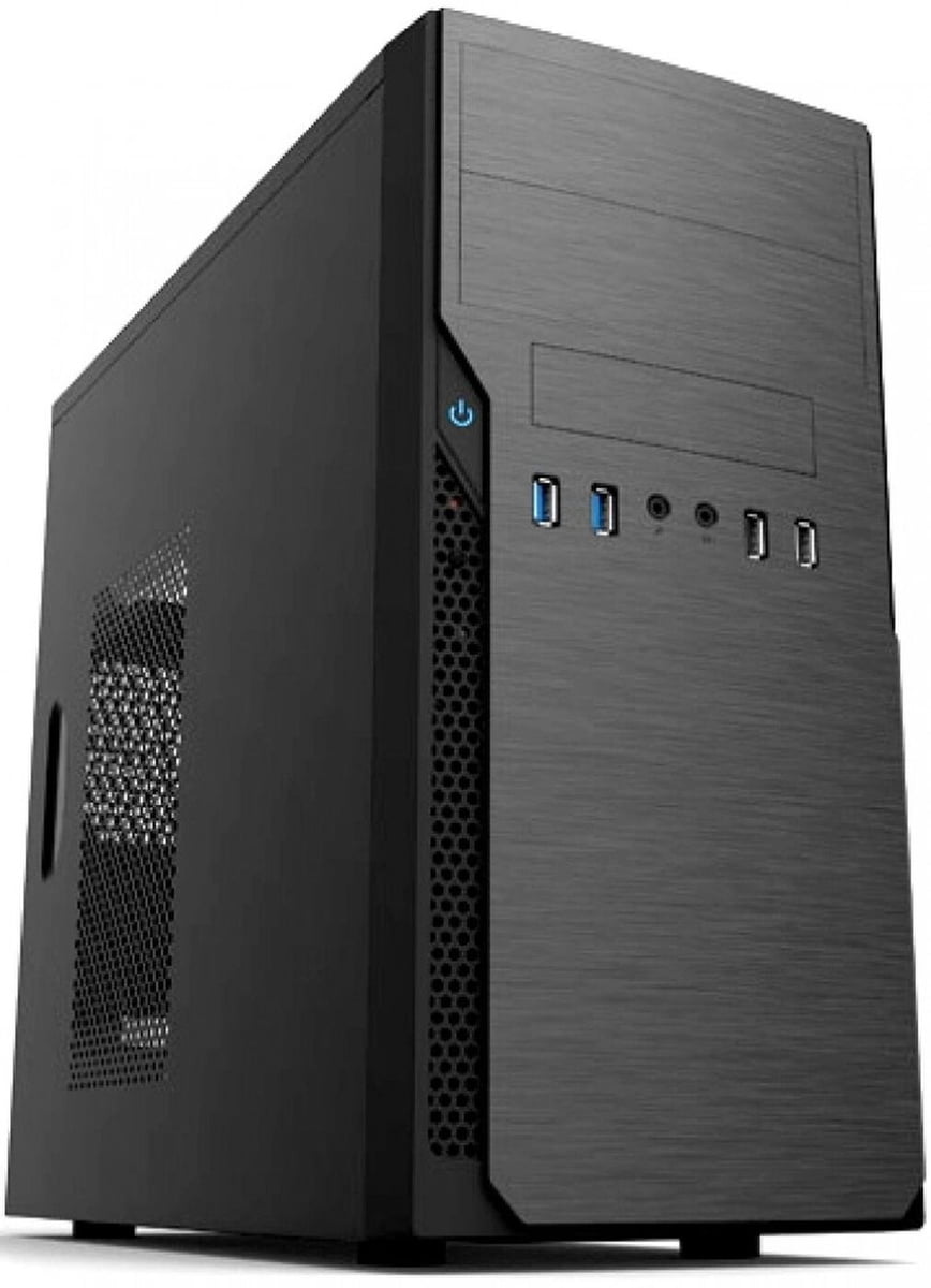 Компьютерный корпус с блоком питания 450Вт. Case Foxline mATX, 450W, 2xUSB 3.0, 2xUSB 2.0, powercord