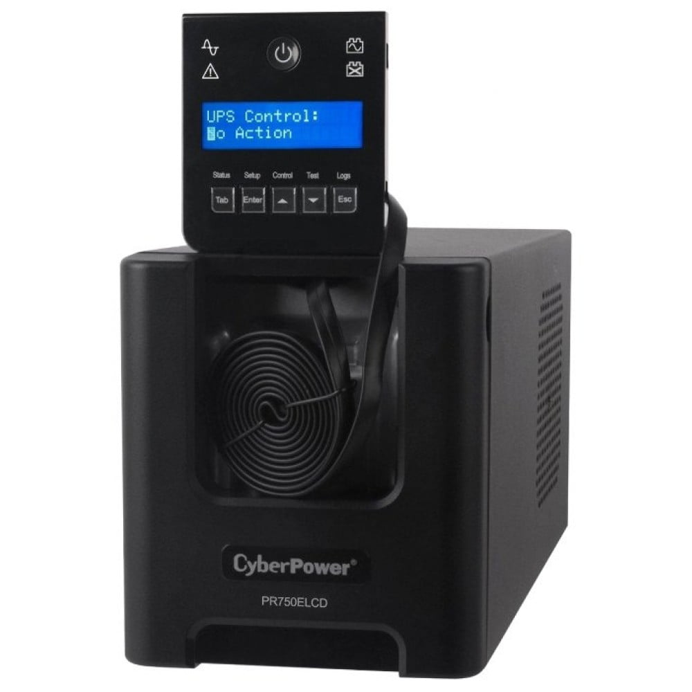 Источник бесперебойного питания CyberPower PR750ELCD 750 ВА/675 Вт/USB/RJ-11/RJ-45/6 x IEC 320 C13 (компьютерная)