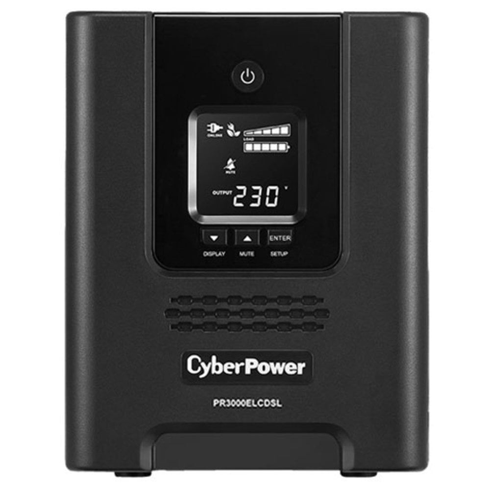 Источник бесперебойного питания CyberPower PR3000ELCDSL 3000VA/2700W USB/RJ11/45 (9 IEC)