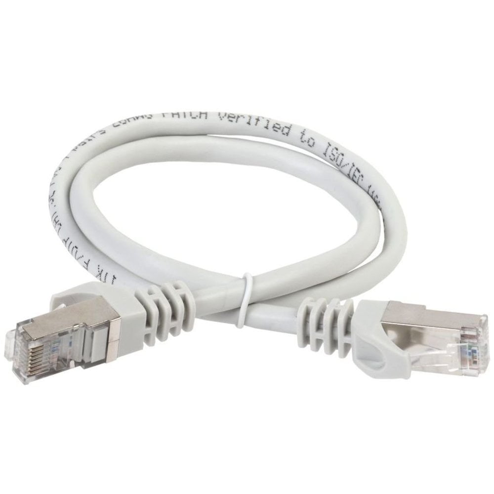 Коммутационный шнур (патч-корд) ITK PC01-C5EFL-1M, cat.5e FTP, LSZH, 1м, серый