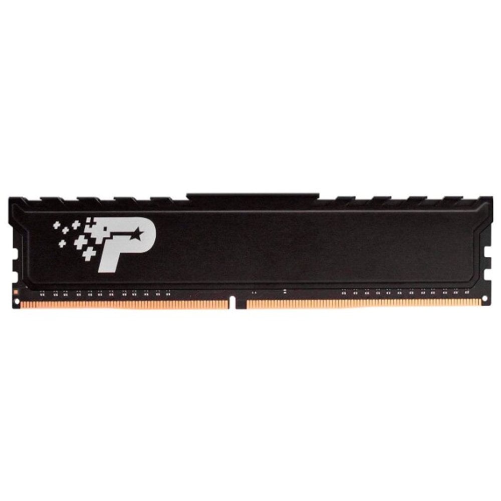 Оперативная память Patriot Signature, DDR4, 8GB (1x8 GB), 2666 MHz, CL19, DIMM, радиатор, чёрный