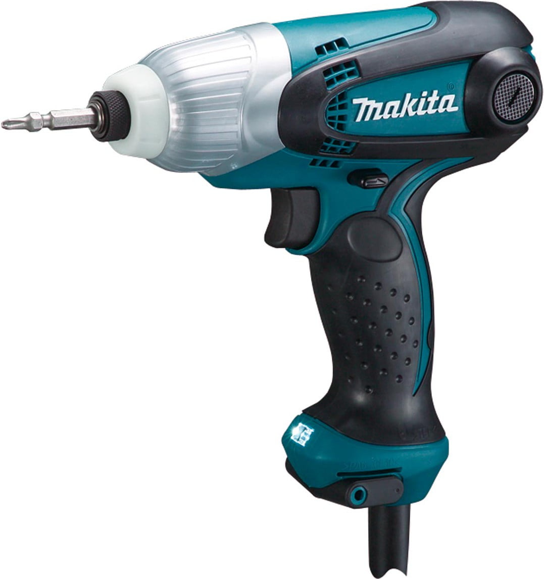 Дрель-шуруповерт Makita TD0101F, 230 Вт, 100 Нм, щеточный, ударный