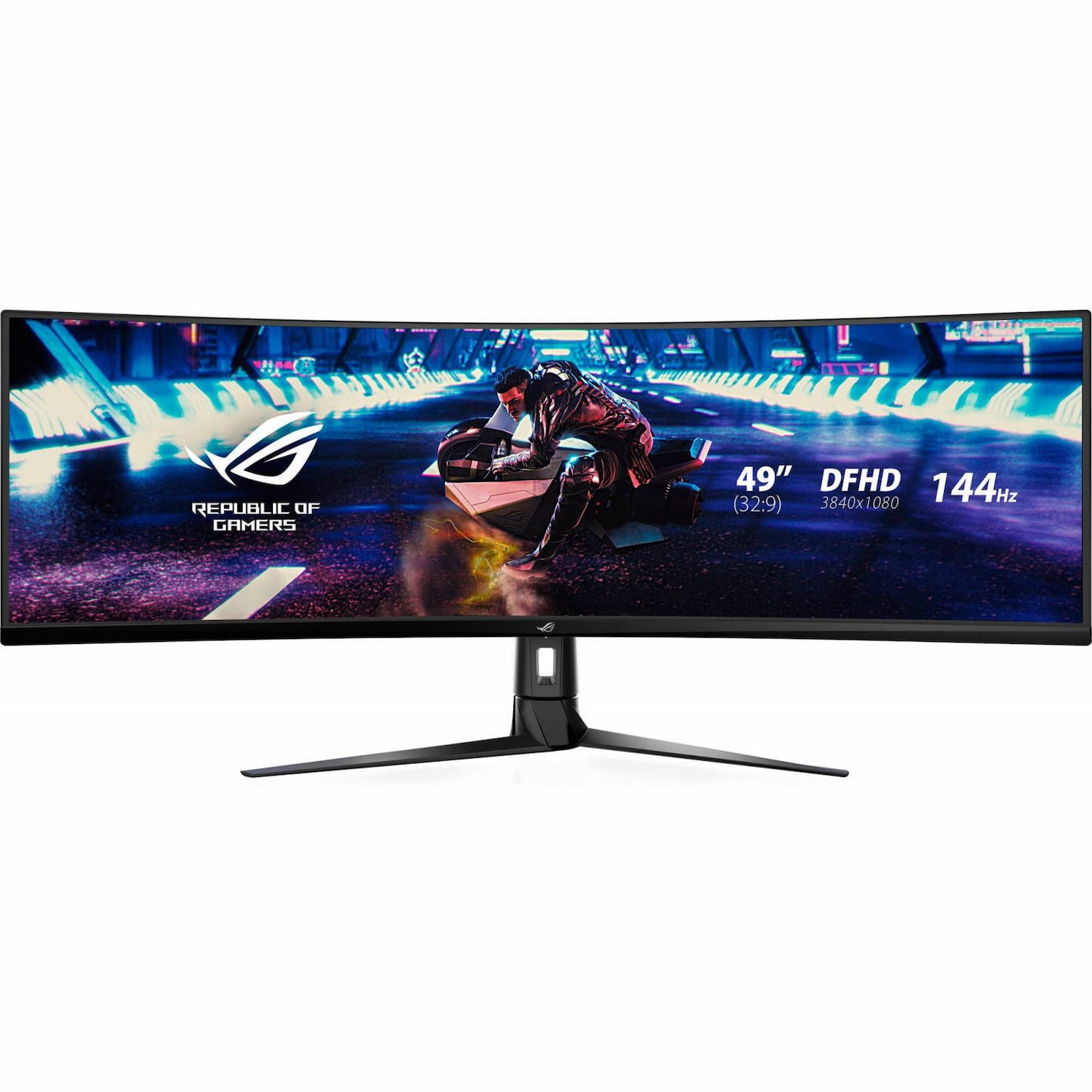 Монитор 49" ASUS ROG Strix XG49VQ VA 3840x1080, 144 Гц, 4 мс, 32:9, 450 кд/м², 2xHDMI, DisplayPort, изогнутый экран, Flicker Free, Low Blue Light, черный