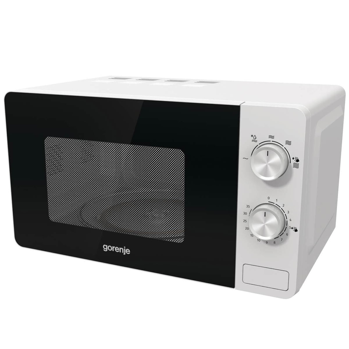 Микроволновая печь Gorenje MO20E1W белый, 20 л, 800 Вт, переключатели - поворотный механизм