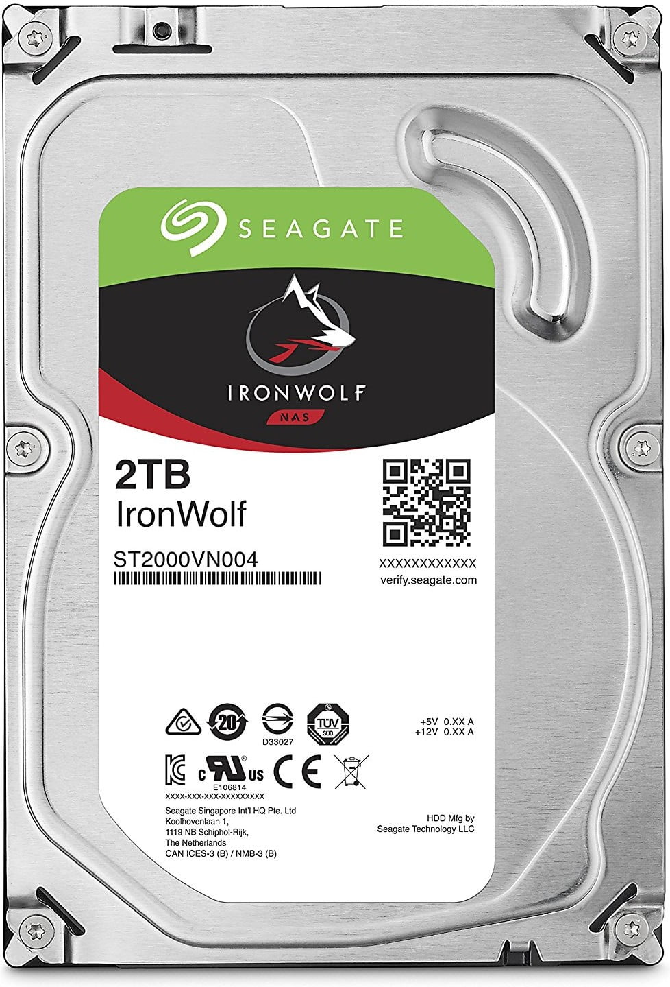 Жесткий диск Seagate Original SATA-III 2Tb ST2000VN004 NAS Ironwolf (5900rpm) 64Mb 3.5"