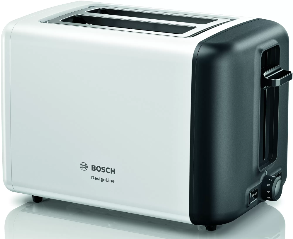 Тостер Bosch TAT3P421 белый, 970 Вт, 2 слота