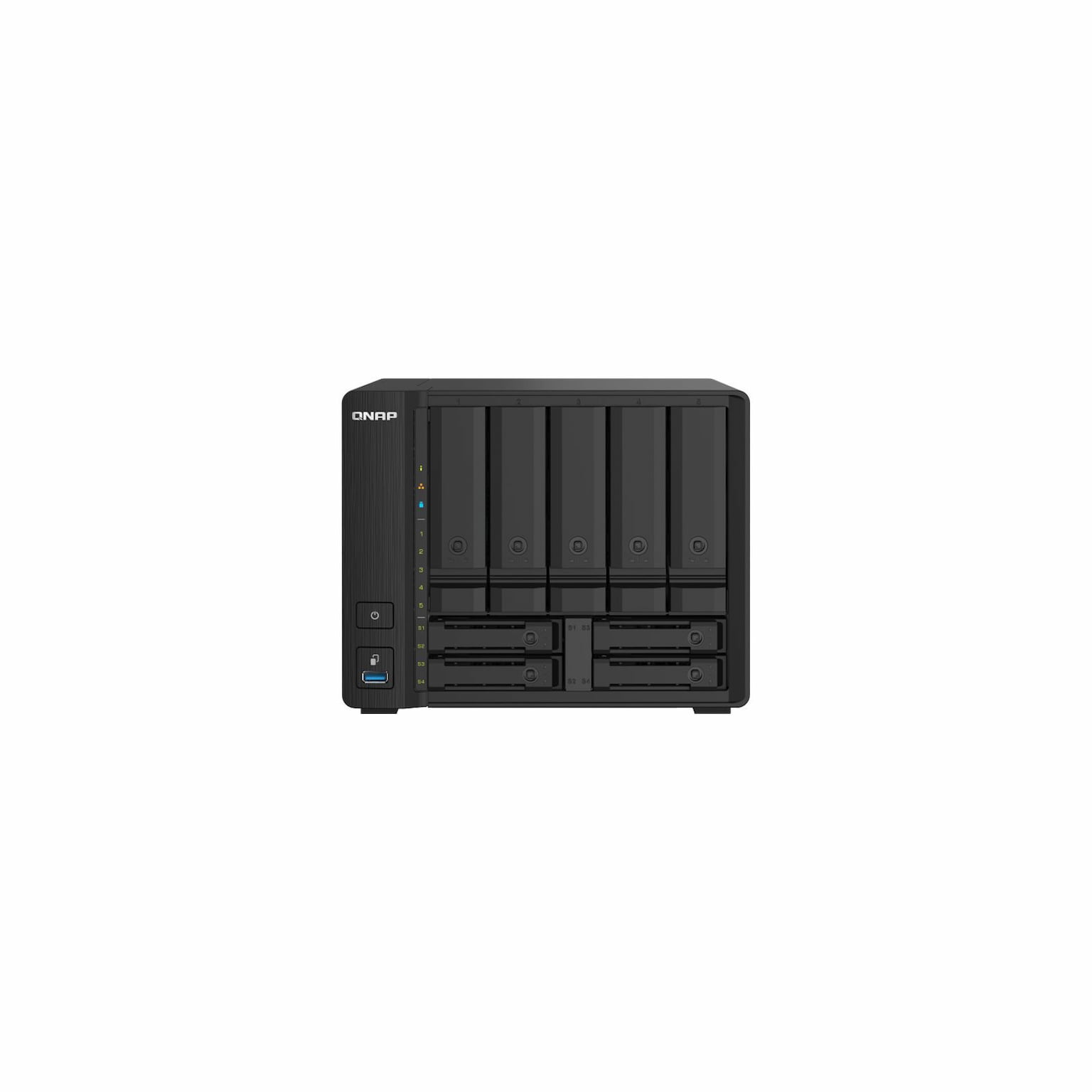 Сетевое хранилище без дисков SMB QNAP TS-932PX-4G 9-Bay NAS, 5 x 3.5" and 4 x 2.5" drive slots, Alpine AL324 ARM quad-core 1.7GHz, 4 Gb DDR4 (1x 4 Gb) up to 16 Gb (1 x 16 Gb), 2 x 10GbE SFP+, 2 x 2.5 GbE LAN