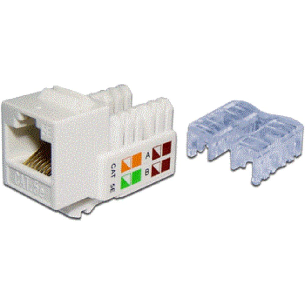Модуль Keystone RJ45, Cat.5E, UTP, 90 градусов, белый