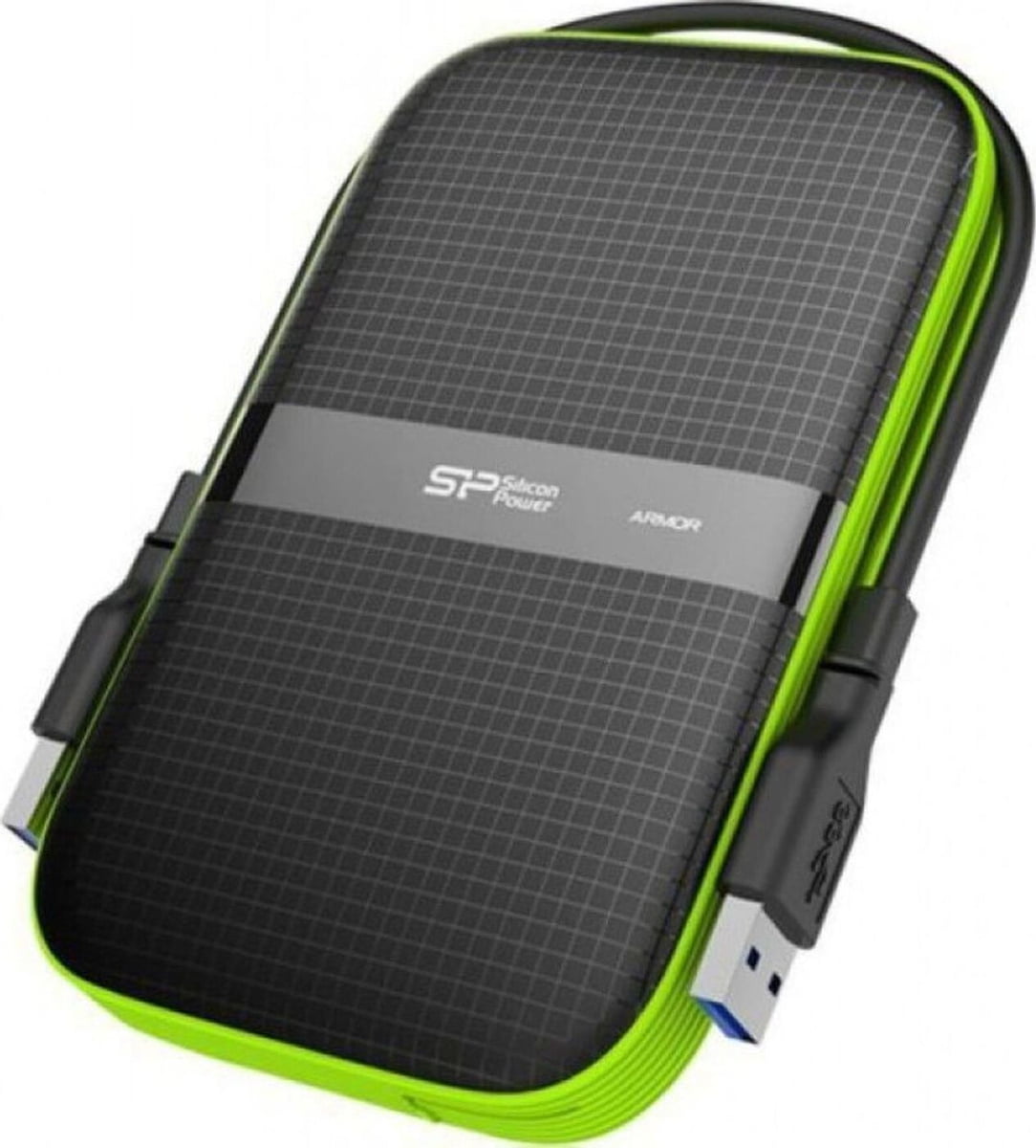 Внешний HDD Silicon Power USB 3.0 4Tb SP040TBPHDA60S3K A60 Armor 2.5" черный/зеленый