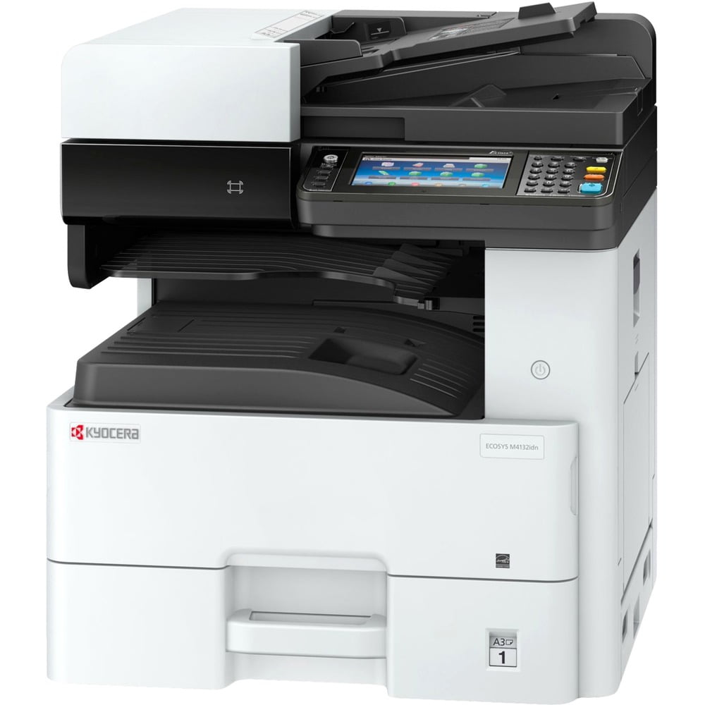 МФУ лазерное Kyocera Ecosys M4132idn (1102P13NL0), A3, ч/б, печ. до 32 стр/мин. (А4) до 17 стр/мин. (А3), скан. до 50 стр/мин., 1200 x 1200 dpi (печать) 600x600dpi (скан.), USB, RJ-45, NFC, Air Print, Mopria