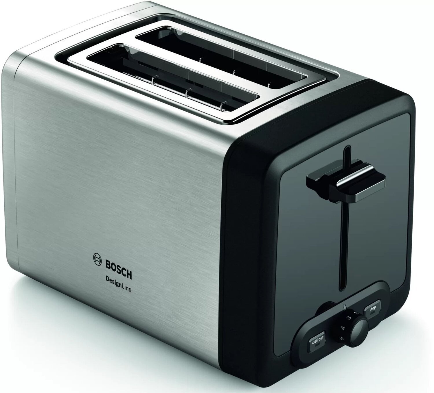 Тостер Bosch TAT4P420 нержавеющая сталь, 970 Вт, 2 слота