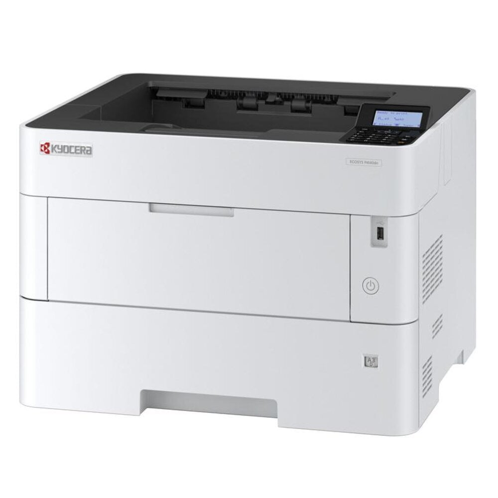 Принтер лазерный Kyocera P4140dn (1102Y43NL0), A3, ч/б, печ. до 40 стр/мин. (А4) до 22 стр/мин. (А3), 1200 x 1200 dpi, USB, RJ-45, Air Print