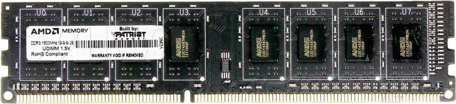 Оперативная память AMD Radeon R5, DDR3, 4Gb (1x4 Gb), 1600 MHz, CL11, DIMM, OEM
