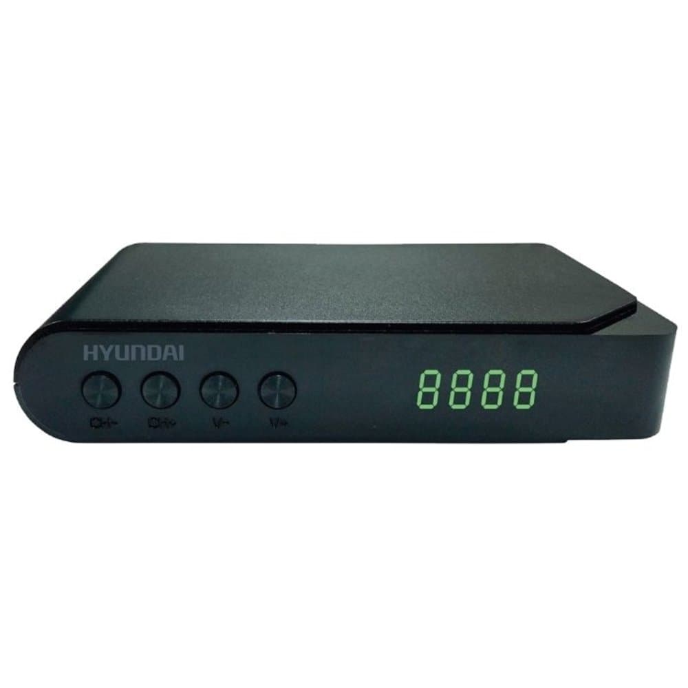 Приставка для цифрового ТВ Hyundai H-DVB200 черный, DVB-T2, DVB-T, DVB-C, HDMI, USB 2.0
