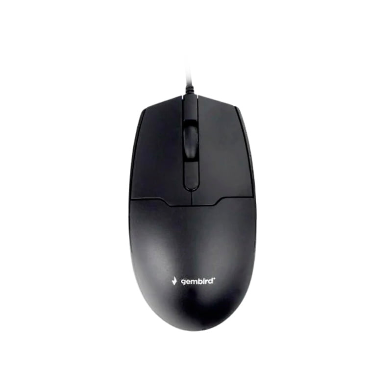 Мышь проводная Gembird MOP-425 черный, 1000 dpi, USB, кнопки - 3