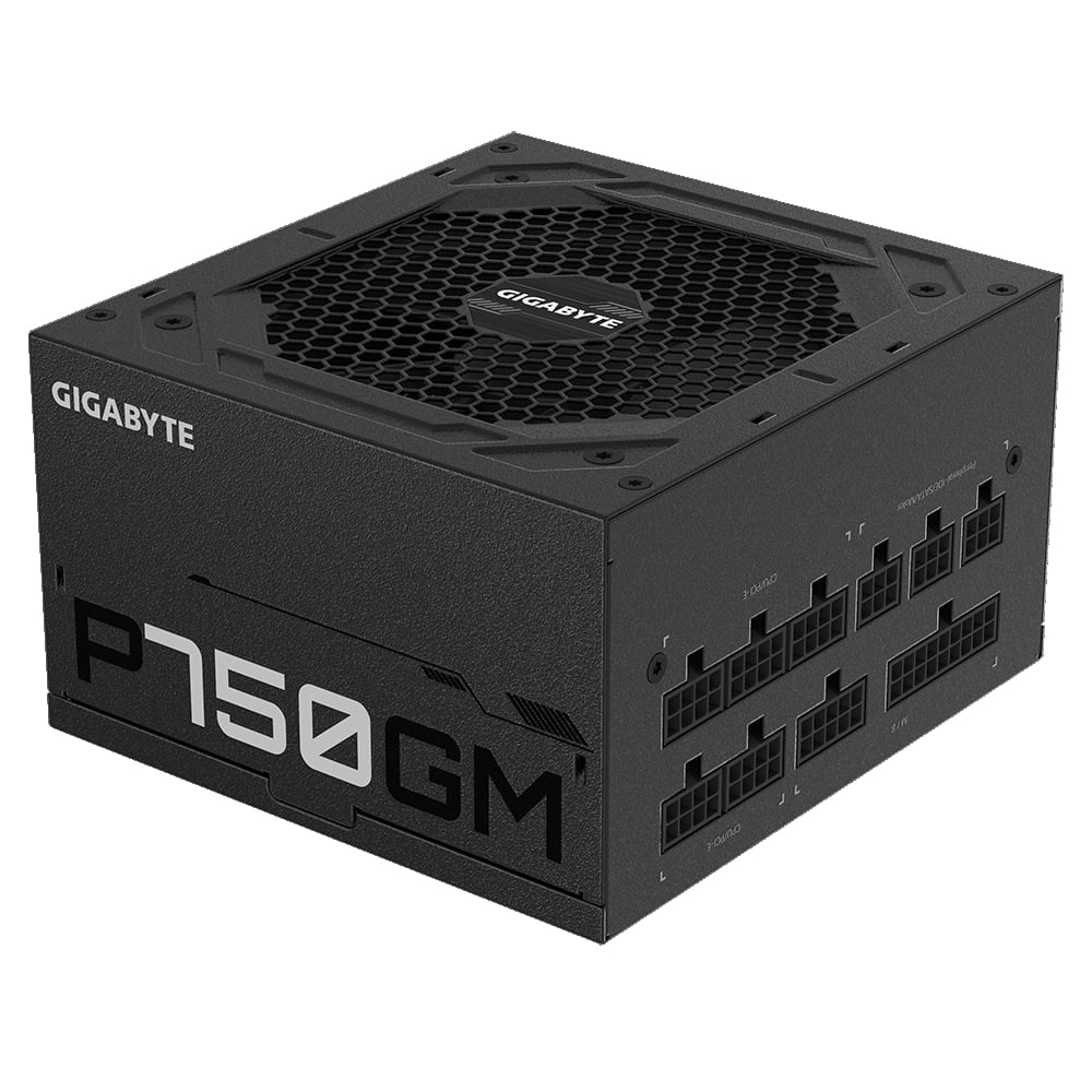 Блок питания Gigabyte P750GM (GP-P750GM), 750Вт, 80 PLUS Gold, 120мм, модульный, черный