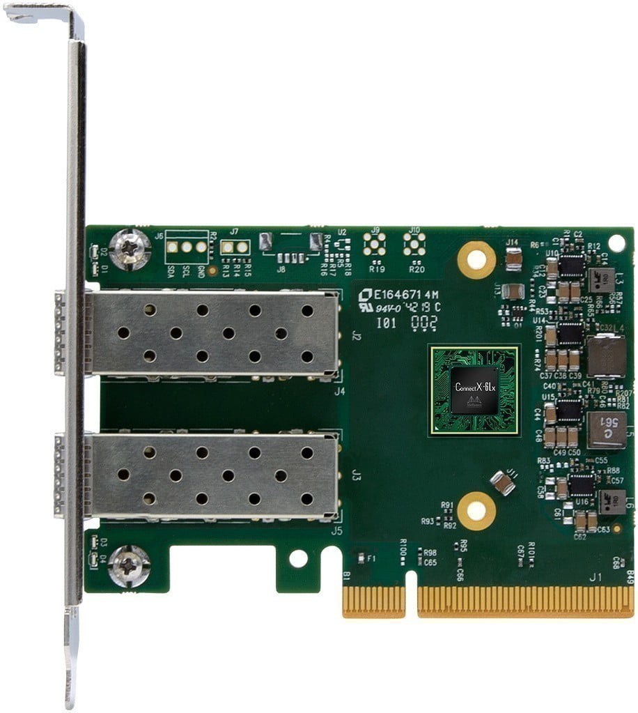 Сетевая карта ConnectX-6 Lx EN adapter card, 25GbE, Dual-port SFP28, PCIe 4.0 x8, No Crypto, Tall Bracket
