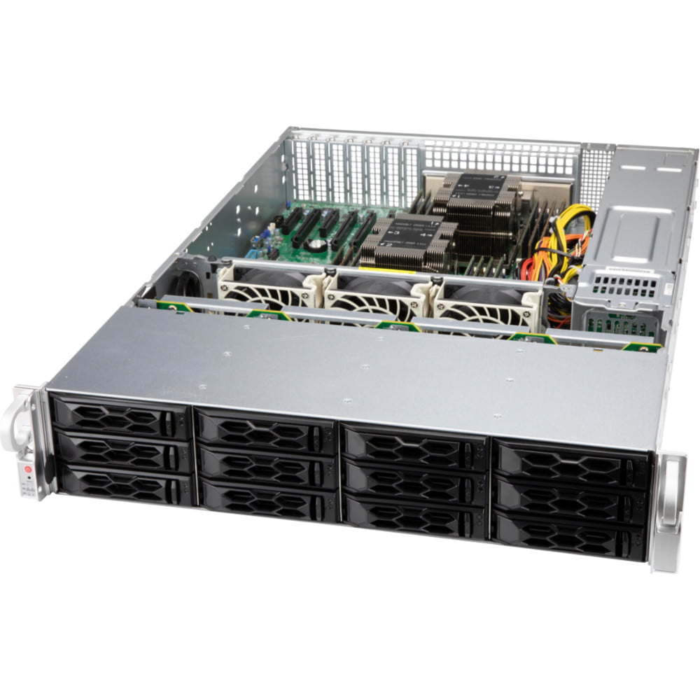 Компьютерный корпус Supermicro server chassis CSE-LA26E1C4-R609LP, 2U, 12x 3.5" (tool-less) or 2.5" (screw) hot-swap, 12-port 2U SAS3 12Gbps, 600W RPSU