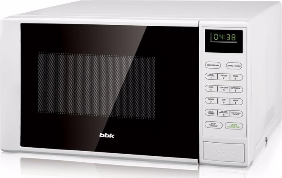 Микроволновая печь BBK 20MWG-735S/W белый, 20 л, 700 Вт, переключатели - сенсор