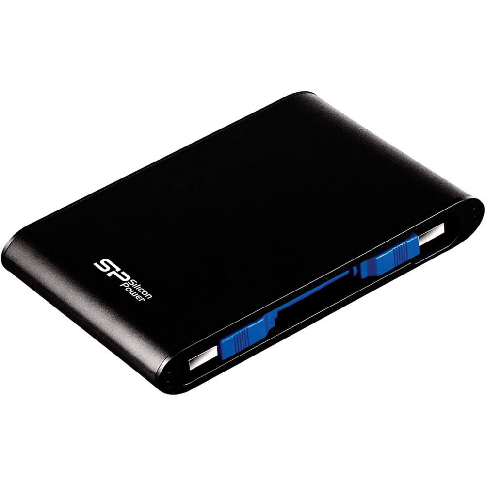 Внешний HDD Silicon Power External HDD 2.5" 1.0Tb Silicon Power Armor A80 SP010TbPHDA80S3K черный (USB 3.0, противоударный MIL-STD-810F, водонепроницаемый IPX7, защита от влаги и давления, держатель кабеля)