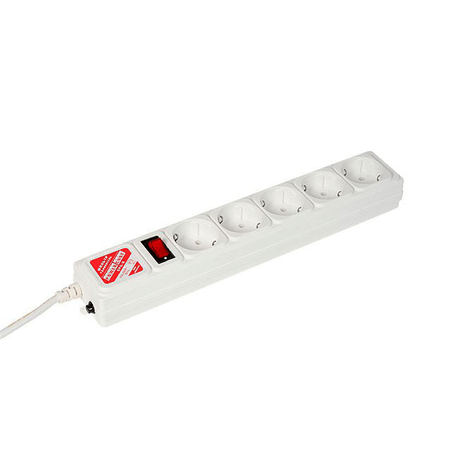 Сетевой фильтр Powercube SPG-B-6-WHITE 1.9 м, 5 розеток, белый, коробка