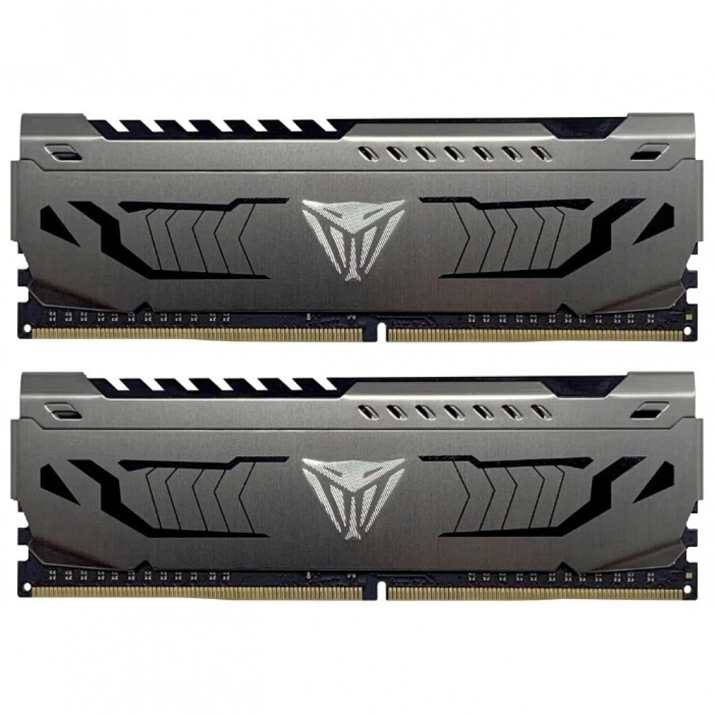 Оперативная память Patriot Viper Steel, DDR4, 8GB (2x4GB), 3200MHz, CL16, DIMM, с радиатором, черный