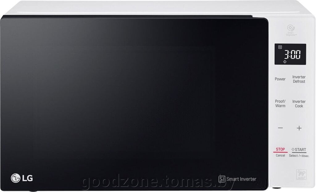 Микроволновая печь LG MW25R35GISW белый/черный, 25 л, 1000 Вт, переключатели - сенсор
