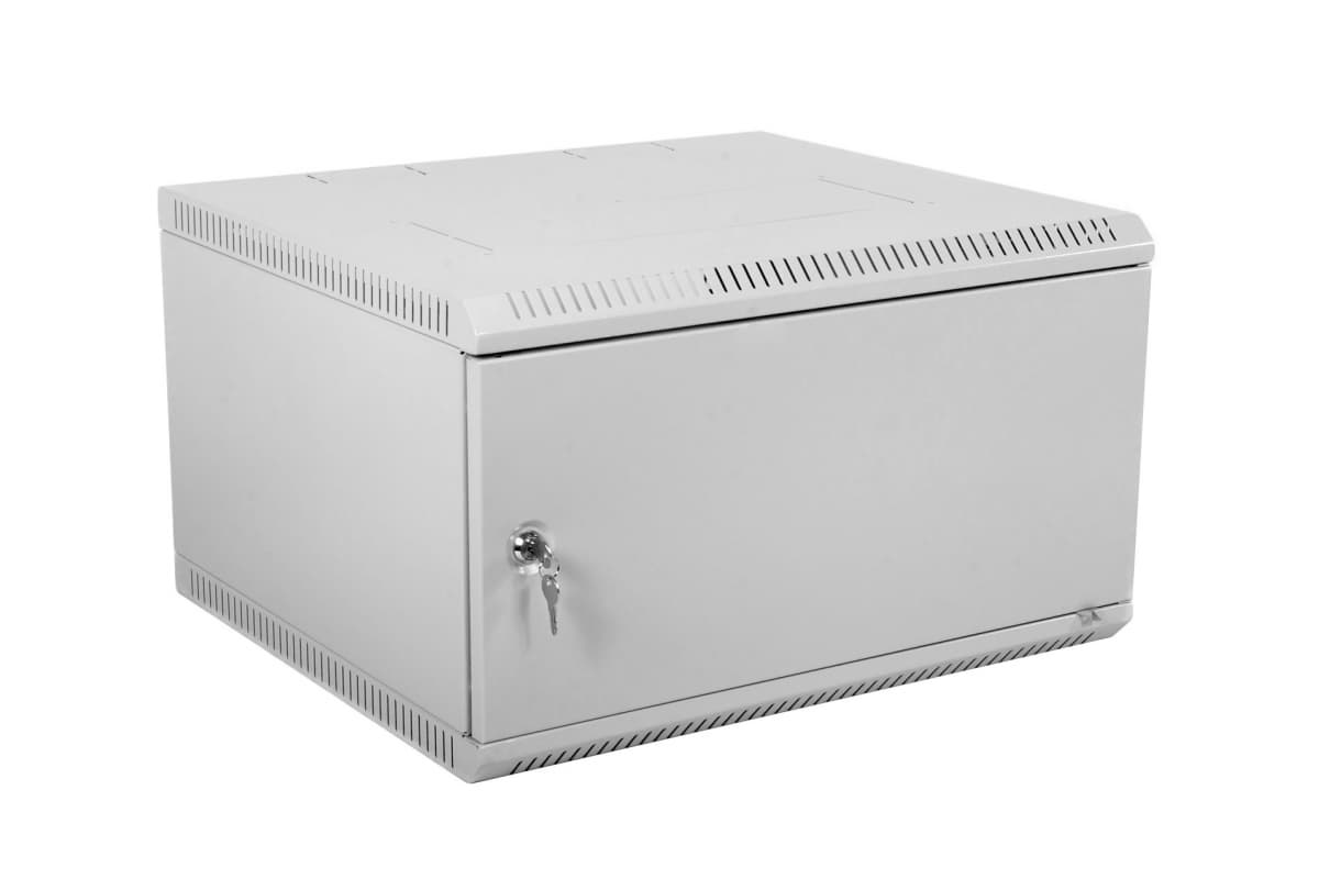 Шкаф телеком. настенный разборный 6U (600х350) дверь металл (ШРН-Э-6.350.1) (1 коробка)