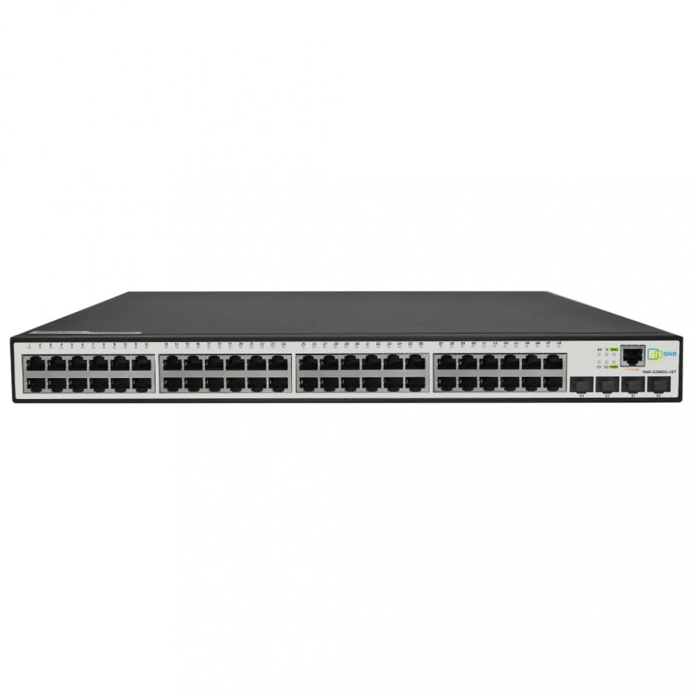 Коммутатор SNR SNR-S2985G-48T, 48×1 Гбит/с + 4×1 Гбит/с SFP, управляемый
